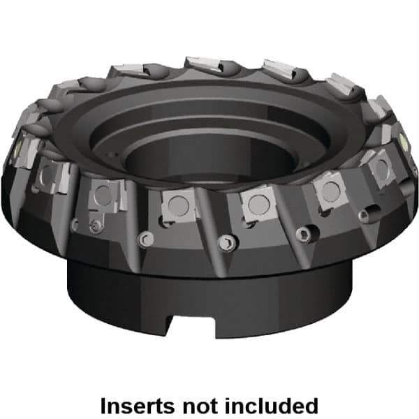 Kennametal - 100mm Cut Diam, 32mm Arbor Hole, 5.9mm Max Depth of Cut, 20° Indexable Chamfer & Angle Face Mill - 8 Inserts, SPHX 1205... Insert, Right Hand Cut, 8 Flutes, Series Fix-Perfect - Eagle Tool & Supply