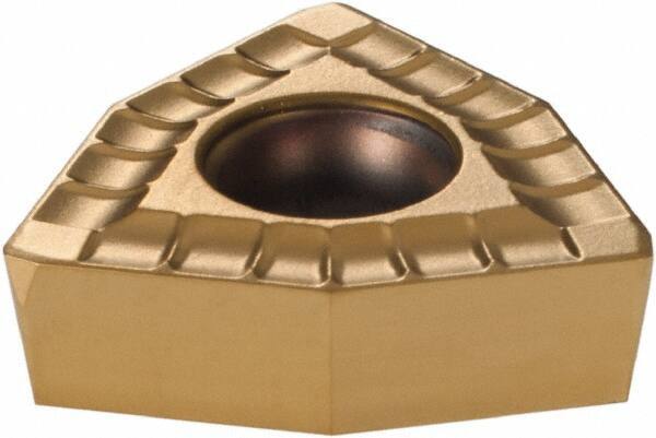 Kennametal - DFT090508 MD Grade KC7140 Carbide Indexable Drill Insert - TiCN/TiN Finish, Trigon, 15mm Inscribed Circle - Eagle Tool & Supply