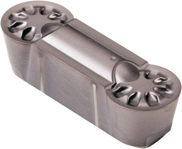Kennametal - 1000R GUP Grade KCU25, 10mm Cutting Width Carbide Grooving Insert - Neutral, 5mm Corner Radius, AlTiN Finish - Eagle Tool & Supply