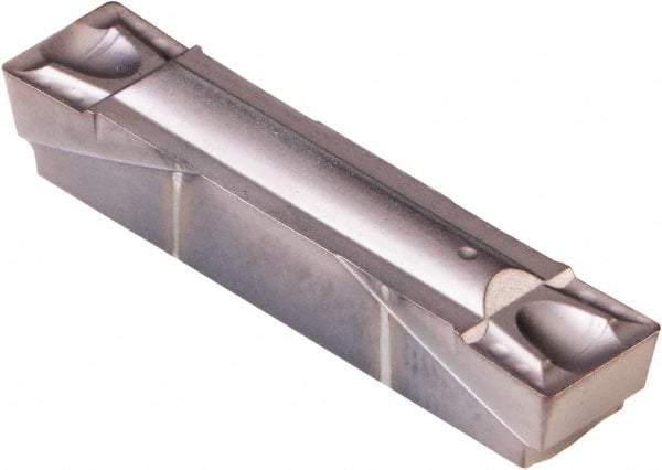 Kennametal - 250G GUP Grade KCU25, 6.35mm Cutting Width Carbide Grooving Insert - 4.45mm Max Depth of Cut, Neutral, 0.41mm Corner Radius, AlTiN Finish - Eagle Tool & Supply