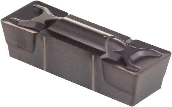 Kennametal - 1005G GMN Grade KCP25, 10.05mm Cutting Width Carbide Grooving Insert - 8.1mm Max Depth of Cut, Neutral, 0.79mm Corner Radius, TiCN/Al2O3 Finish - Eagle Tool & Supply