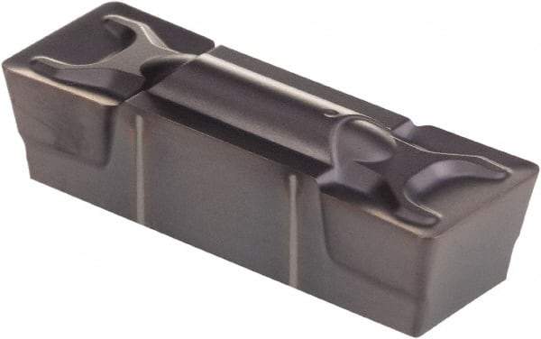 Kennametal - 1005G GMN Grade KCP10, 10.05mm Cutting Width Carbide Grooving Insert - 8.1mm Max Depth of Cut, Neutral, 0.79mm Corner Radius, TiCN/Al2O3 Finish - Eagle Tool & Supply