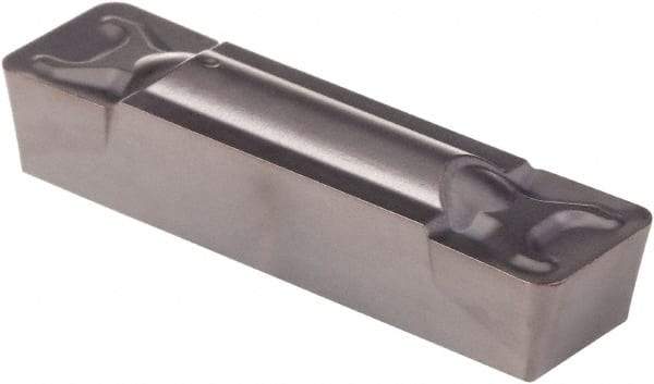 Kennametal - 0805G GMN Grade KCU25, 8.05mm Cutting Width Carbide Grooving Insert - 6.4mm Max Depth of Cut, Neutral, 1.19mm Corner Radius, AlTiN Finish - Eagle Tool & Supply