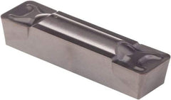 Kennametal - 0805G GMN Grade KCU25, 8.05mm Cutting Width Carbide Grooving Insert - 6.4mm Max Depth of Cut, Neutral, 1.19mm Corner Radius, AlTiN Finish - Eagle Tool & Supply