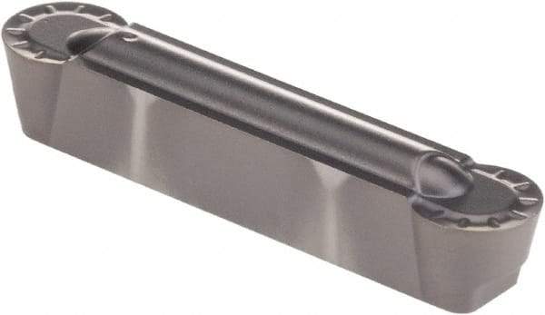 Kennametal - 0605R GMN Grade KCU25, 6.05mm Cutting Width Carbide Grooving Insert - 4.9mm Max Depth of Cut, Neutral, 3.03mm Corner Radius, AlTiN Finish - Eagle Tool & Supply