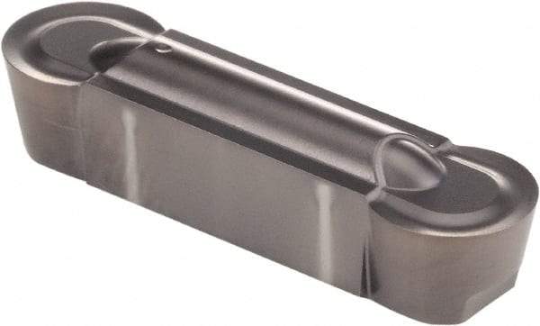 Kennametal - 0800R GMP Grade KCU25, 8mm Cutting Width Carbide Grooving Insert - 6.5mm Max Depth of Cut, Neutral, 4mm Corner Radius, AlTiN Finish - Eagle Tool & Supply