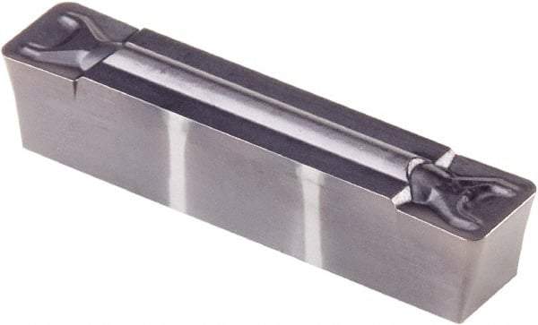 Kennametal - 0505G GMN Grade KCU10, 5.05mm Cutting Width Carbide Grooving Insert - 4.19mm Max Depth of Cut, Neutral, 0.79mm Corner Radius, AlTiN Finish - Eagle Tool & Supply