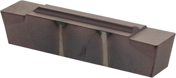Kennametal - 0505G B Grade KCU25, 5.05mm Cutting Width Carbide Grooving Insert - 4.19mm Max Depth of Cut, Neutral, 0.41mm Corner Radius, AlTiN Finish - Eagle Tool & Supply