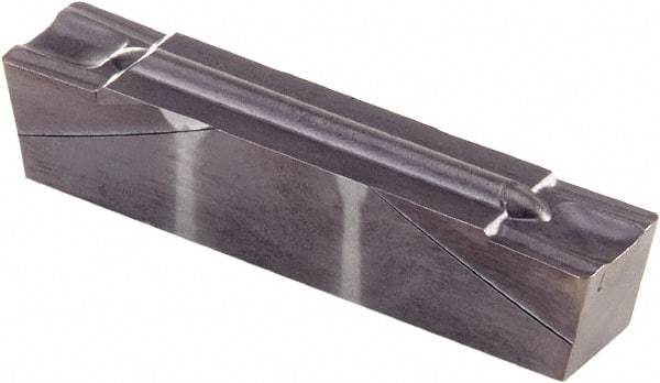 Kennametal - 0500G GMP Grade KCU10, 5mm Cutting Width Carbide Grooving Insert - 4.19mm Max Depth of Cut, Neutral, 0.41mm Corner Radius, AlTiN Finish - Eagle Tool & Supply