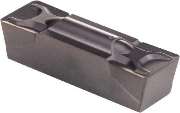 Kennametal - 375G GMN Grade KCU10, 9.53mm Cutting Width Carbide Grooving Insert - 7.95mm Max Depth of Cut, Neutral, 0.79mm Corner Radius, AlTiN Finish - Eagle Tool & Supply