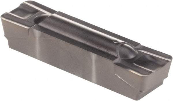 Kennametal - 0800G GMP Grade KCU10, 8mm Cutting Width Carbide Grooving Insert - 6.32mm Max Depth of Cut, Neutral, 1.19mm Corner Radius, AlTiN Finish - Eagle Tool & Supply