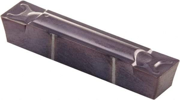 Kennametal - 0605G GMN Grade KCU25, 6.05mm Cutting Width Carbide Grooving Insert - 4.9mm Max Depth of Cut, Neutral, 0.41mm Corner Radius, AlTiN Finish - Eagle Tool & Supply