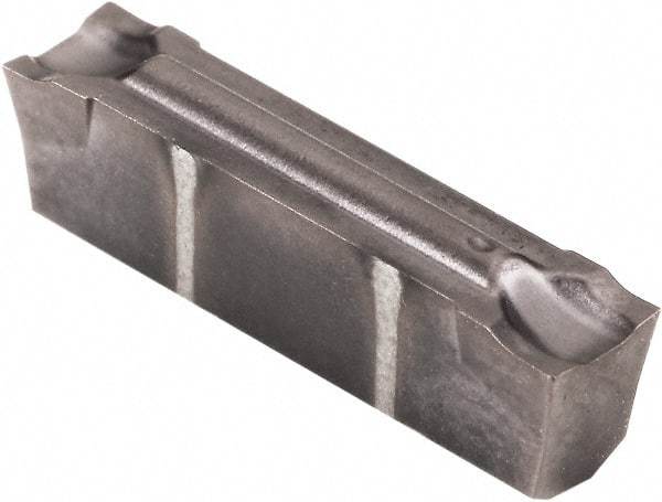 Kennametal - A4C0405 CF KCU25 Grade, 0.1594" Cutting Width, Carbide Cutoff Insert - 6° Right Hand Lead Angle, 0.008" Cnr Rad, AlTiN Coated, Double End - Eagle Tool & Supply