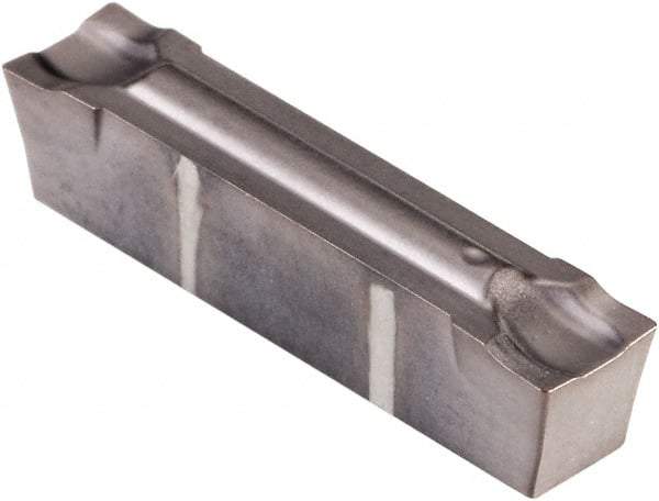 Kennametal - A4C0405 CF KCU25 Grade, 0.1594" Cutting Width, Carbide Cutoff Insert - 0° Neutral Lead Angle, 0.0079" Cnr Rad, AlTiN Coated, Double End - Eagle Tool & Supply