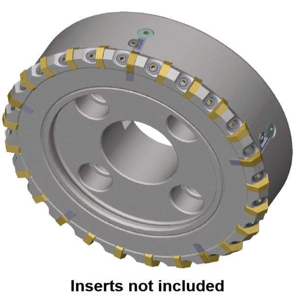 Kennametal - 133.7mm Cut Diam, 40mm Arbor Hole, 8mm Max Depth of Cut, 30° Indexable Chamfer & Angle Face Mill - 15 Inserts, HNG. 0905... Insert, Right Hand Cut, 15 Flutes, Series HexaCut - Eagle Tool & Supply