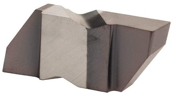Kennametal - 4250NG Grade KCU25, 6.35mm Cutting Width Carbide Grooving Insert - 6.35mm Max Depth of Cut, Right Hand, 0.57mm Corner Radius, AlTiN Finish - Eagle Tool & Supply