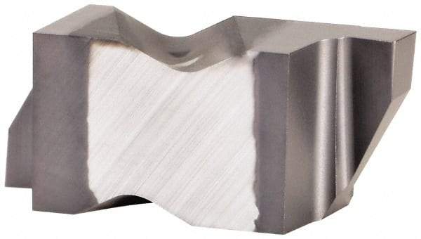 Kennametal - 3078NG Grade KCU10, 1.98mm Cutting Width Carbide Grooving Insert - 2.39mm Max Depth of Cut, Right Hand, 0.19mm Corner Radius, AlTiN Finish - Eagle Tool & Supply