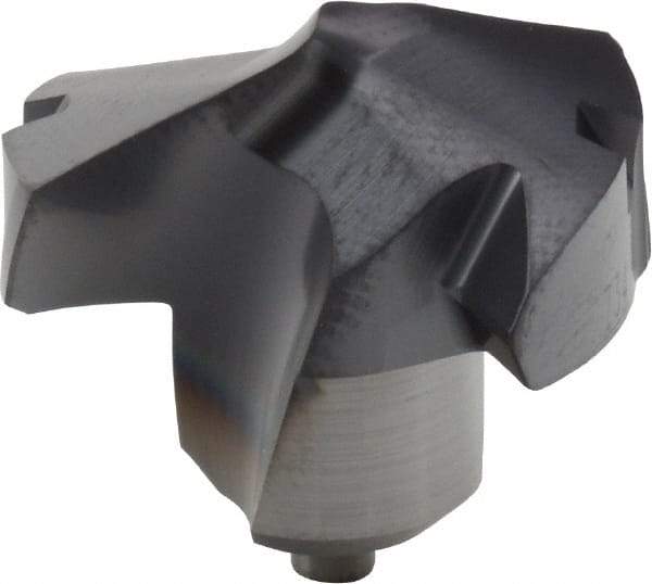 Kennametal - Series KenTIP, 18.64mm Diam Grade KCP15 140° Replaceable Drill Tip - Carbide, AlTiN Finish, W Seat Size - Eagle Tool & Supply