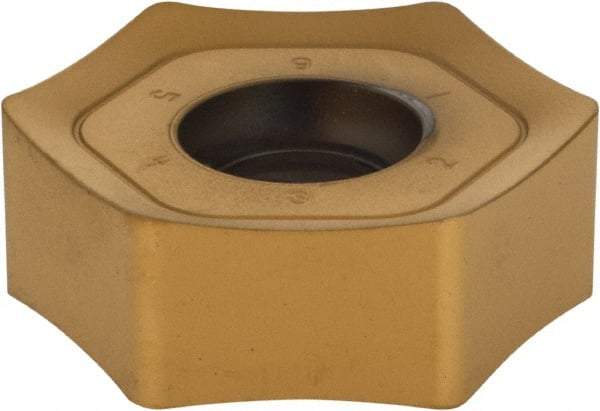Kennametal - HNPJ755 Grade KC725M Carbide Milling Insert - TiN/TiCN/TiN Finish, 0.2963" Thick, 7/8" Inscribed Circle, 2mm Corner Radius - Eagle Tool & Supply
