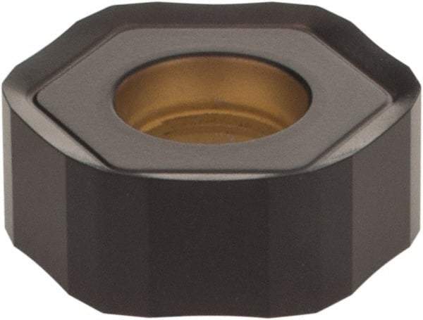 Kennametal - HNGJ43 LD Grade KCK15 Carbide Milling Insert - TiN/TiCN/Al2O3 Finish, 0.1764" Thick, 12mm Inscribed Circle, 1mm Corner Radius - Eagle Tool & Supply