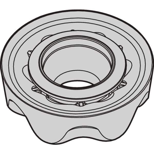 Kennametal - RCGX2006M0 LF Grade KCSM30 Carbide Milling Insert - TiAlN Finish, 1/4" Thick, 20mm Inscribed Circle - Eagle Tool & Supply