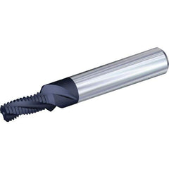Kennametal - M8x1.00 Metric Fine, 0.2638" Cutting Diam, 3 Flute, Solid Carbide Helical Flute Thread Mill - Internal Thread, 16.53mm LOC, 74mm OAL, 10mm Shank Diam - Eagle Tool & Supply