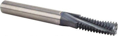 Kennametal - M8x0.75 Metric Fine, 0.2323" Cutting Diam, 3 Flute, Solid Carbide Helical Flute Thread Mill - Internal Thread, 16.83mm LOC, 63mm OAL, 6mm Shank Diam - Eagle Tool & Supply