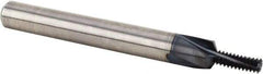Kennametal - M5x0.80 Metric Coarse, 0.1575" Cutting Diam, 3 Flute, Solid Carbide Helical Flute Thread Mill - Internal Thread, 10.78mm LOC, 55mm OAL, 6mm Shank Diam - Eagle Tool & Supply