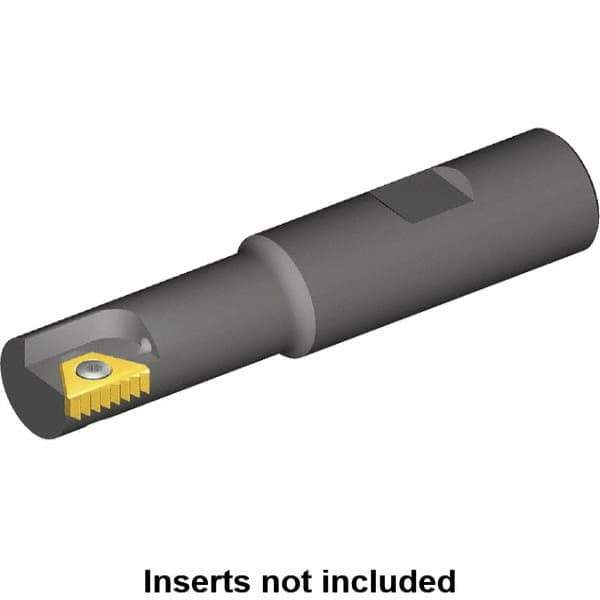 Kennametal - 9mm Cut Diam, 17mm Max Hole Depth, 20mm Shank Diam, Internal/External Indexable Thread Mill - Insert Style STN 10, 10.4mm Insert Size, 1 Insert, Toolholder Style TMS, 84mm OAL - Eagle Tool & Supply