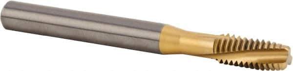 Kennametal - 1/2-13 UNC 4 Flute 3BX Plug Spiral Flute Tap - Solid Carbide, TiAlN Finish, 100.08mm OAL, Left Hand Flute, Right Hand Thread, Series T320 - Eagle Tool & Supply
