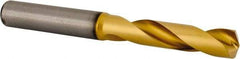 Kennametal - 3/8" 140° Spiral Flute Solid Carbide Screw Machine Drill Bit - Multilayer TiAlN Finish, Right Hand Cut, 47mm Flute Length, 89mm OAL, Standard Point, Straight Shank - Eagle Tool & Supply