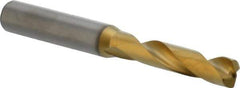 Kennametal - 8.4mm 140° Spiral Flute Solid Carbide Screw Machine Drill Bit - Multilayer TiAlN Finish, Right Hand Cut, 47mm Flute Length, 89mm OAL, Standard Point, Straight Shank - Eagle Tool & Supply