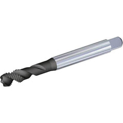 Kennametal - M16x2.00 Metric 3 Flute 6H Plug Spiral Flute Tap - High Speed Steel, Diamond-Like Carbon (DLC) Finish, 110mm OAL, Right Hand Flute, Right Hand Thread, Series T680 - Eagle Tool & Supply