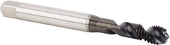 Kennametal - M10x1.50 Metric 2 Flute 6H Plug Spiral Flute Tap - High Speed Steel, Diamond-Like Carbon (DLC) Finish, 100mm OAL, Right Hand Flute, Right Hand Thread, Series T680 - Eagle Tool & Supply