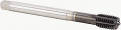 Kennametal - M12x1.75 Metric Coarse 6HX Modified Bottoming Thread Forming Tap - Powdered Metal High Speed Steel, Diamond-Like Carbon (DLC) Finish, 110mm OAL, Right Hand Thread, Series T622 - Eagle Tool & Supply