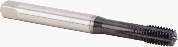Kennametal - M8x1.00 Metric Fine 6HX Modified Bottoming Thread Forming Tap - Powdered Metal High Speed Steel, Diamond-Like Carbon (DLC) Finish, 90mm OAL, 10mm Thread Length, Right Hand Thread, Series T622 - Eagle Tool & Supply