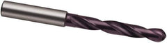 Guhring - 7.4mm Solid Carbide Jobber Drill - FIREX Finish, Right Hand Cut, Spiral Flute, 91mm OAL, Special Type Point - Eagle Tool & Supply