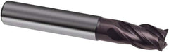 Guhring - 14mm, 18mm LOC, 14mm Shank Diam, 75mm OAL, 4 Flute, Solid Carbide Square End Mill - Single End, FIREX Finish, Spiral Flute, 35/38° Helix, Centercutting, Right Hand Cut, Right Hand Flute, Series 6706 - Eagle Tool & Supply