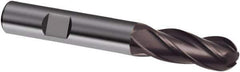 Guhring - 20mm, 38mm LOC, 20mm Shank Diam, 104mm OAL, 4 Flute, Solid Carbide Square End Mill - Single End, Nano-A Finish, Spiral Flute, 36/38° Helix, Centercutting, Right Hand Cut, Right Hand Flute, Series 6708 - Eagle Tool & Supply
