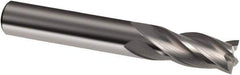 Guhring - 3/8", 1-1/8" LOC, 3/8" Shank Diam, 3" OAL, 4 Flute, Solid Carbide Square End Mill - Single End, Uncoated, Spiral Flute, 30° Helix, Right Hand Cut, Right Hand Flute, Series 3152 - Eagle Tool & Supply