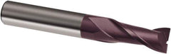 Guhring - 5/16", 13/16" LOC, 5/16" Shank Diam, 2-1/2" OAL, 2 Flute, Solid Carbide Square End Mill - Single End, FIREX Finish, Spiral Flute, 30° Helix, Right Hand Cut, Right Hand Flute, Series 3148 - Eagle Tool & Supply