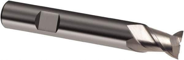 Guhring - 5mm, 6mm LOC, 6mm Shank Diam, 54mm OAL, 2 Flute, Solid Carbide Square End Mill - Single End, Uncoated, Spiral Flute, 45° Helix, Right Hand Cut, Right Hand Flute, Series 3126 - Eagle Tool & Supply
