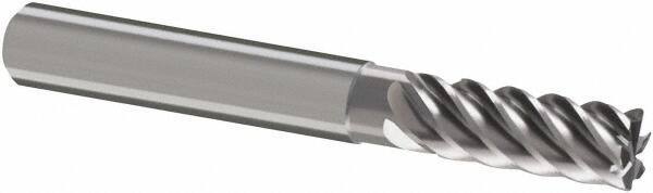 Guhring - 10mm, 22mm LOC, 10mm Shank Diam, 72mm OAL, 6 Flute, Solid Carbide Square End Mill - Single End, Uncoated, Spiral Flute, 45° Helix, Right Hand Cut, Right Hand Flute, Series 3112 - Eagle Tool & Supply