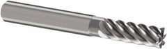 Guhring - 10mm, 22mm LOC, 10mm Shank Diam, 72mm OAL, 6 Flute, Solid Carbide Square End Mill - Single End, Uncoated, Spiral Flute, 45° Helix, Right Hand Cut, Right Hand Flute, Series 3112 - Eagle Tool & Supply