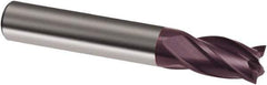 Guhring - 5/8", 3/4" LOC, 5/8" Shank Diam, 3" OAL, 4 Flute, Solid Carbide Square End Mill - Single End, FIREX Finish, Spiral Flute, 30° Helix, Right Hand Cut, Right Hand Flute, Series 3093 - Eagle Tool & Supply