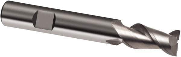 Guhring - 20mm, 32mm LOC, 20mm Shank Diam, 104mm OAL, 2 Flute, Solid Carbide Square End Mill - Single End, Uncoated, Spiral Flute, 45° Helix, Right Hand Cut, Right Hand Flute, Series 3059 - Eagle Tool & Supply