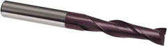 Guhring - 16mm, 65mm LOC, 16mm Shank Diam, 150mm OAL, 2 Flute, Solid Carbide Square End Mill - Single End, FIREX Finish, Spiral Flute, 30° Helix, Right Hand Cut, Right Hand Flute, Series 3021 - Eagle Tool & Supply