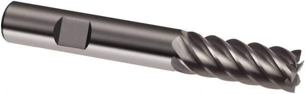 Guhring - 12mm, 26mm LOC, 12mm Shank Diam, 83mm OAL, 6 Flute, Solid Carbide Square End Mill - Single End, Uncoated, Spiral Flute, 45° Helix, Right Hand Cut, Right Hand Flute, Series 3019 - Eagle Tool & Supply