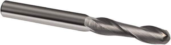 Guhring - 10mm, 40mm LOC, 10mm Shank Diam, 100mm OAL, 2 Flute, Solid Carbide Square End Mill - Single End, Uncoated, Spiral Flute, 30° Helix, Right Hand Cut, Right Hand Flute, Series 3014 - Eagle Tool & Supply