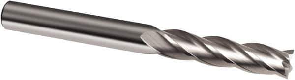 Guhring - 18mm, 65mm LOC, 18mm Shank Diam, 150mm OAL, 4 Flute, Solid Carbide Square End Mill - Single End, Uncoated, Spiral Flute, 30° Helix, Right Hand Cut, Right Hand Flute, Series 3012 - Eagle Tool & Supply